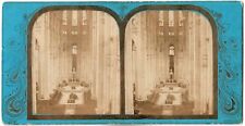 Paris.Eglise St Eustache.Interior.Stereo Photo.Albuminated.Stereoview.1865.Verry. picture