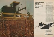 1972 2pg Print Ad of John Deere 4400 Combine Farm Tractor picture