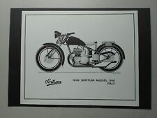 MILITARY VINTAGE/VETERAN MOTORCYCLE PRINT:  1939 SERTUM MODEL 500 ITALY picture