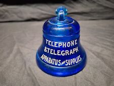 Rare Western Electric Inkwell Blue Bell Telephone Paperweight Vintage Advertisin picture