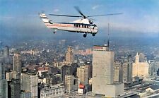 Chicago IL Sikorsky S-58C Helicopter Midway Airport O'Hare Field Vtg Postcard A1 picture