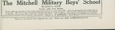 1910 Mitchell Military Boys School Billerica MA Massachusetts Vtg Print Ad CO2 picture