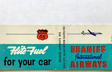 1950’S PHILLIPS 66 “FLIGHT-FUEL FOR YOUR CAR” & BRANIFF INTERNATIONAL AIRWAY picture