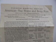 1902 American Flag House Betsy Ross Memorial Assoc. Annual Report Philadelphia  picture
