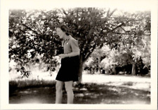 Voyeur Taking Photo of Sexy Legs Female Photographer Camera 1940s Vintage Photo picture
