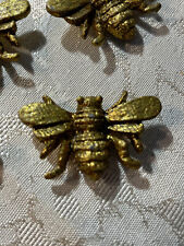 6 OLD GOLD MAGNETIC BEES 38 MM picture