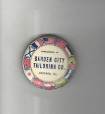 1918 WWI HOMEFRONT pocket mirror Garden City TAILORING Co Tailor CHICAGO Sewing picture