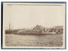 Russia, Odessa (Одеса, Ukraine), View of the docks vintage citrate print strip picture