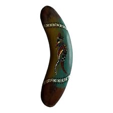 Vintage Wooden 8” Boomerang With Artwork picture