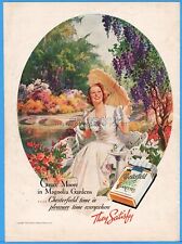 1938 Grace Moore Magnolia Plantation and Gardens SC Chesterfield Cigarettes Ad picture