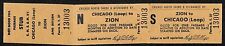 Chicago North Shore & Milwaukee RY Ticket w/ Stub c1950's Zion #13003 picture