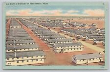 Air View of Barracks at Fort Devens MA Massachusetts Army Reserve Postcard picture