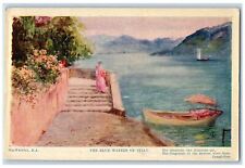 c1940's The Blue Waters of Italy Oilette Connoisseur Tuck Art Postcard picture