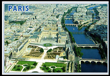 Vintage Postcard Paris France  Seine River  Aerial Landscape Bridge picture