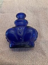 vintage blue Glass victrylite  bottle.   Made In Italy  picture