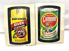 Lot of 2 1970s Wacky Packages Easy Cough Oven Cleaner & Commie picture