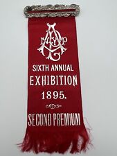 1895 6TH ANNUAL NEW YORK POULTRY AND PIGEON ASSOCIATION EXHIBITION RIBBON - K640 picture