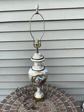 Antique French Sevres Style Gilt Bronze Porcelain Lamp, Signed picture