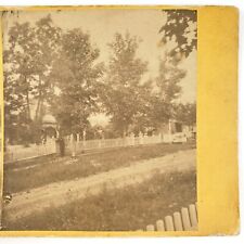 Doughty House Lafayette Street Stereoview c1865 New York Fence Road Photo A2387 picture