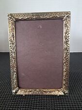 Vintage Ornate Gold Tone Metal Picture Frame 5” x 7” (No Glass) picture