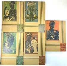 Vtg 1941-42 Art Deco How Why Book Lot of 5 Bullard Hardcover Collectible Library picture