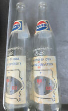 Vintage Iowa state Cyclones Pepsi Commemorative Bottles 1977 Iowa vs Iowa State picture