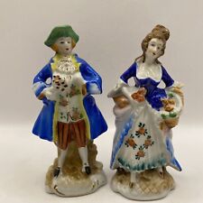 Vintage 1940’s Colonial Couple Handpainted Figurine Made In Japan picture