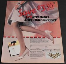 1985 Print Ad Sexy Heels Long Legs Fashion Lady Hanes Alive Pantyhose Hosiery picture