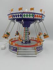 Lemax The Cosmic Swing w/ Ticket Booth RETIRED Carnival / Fair Christmas Village picture