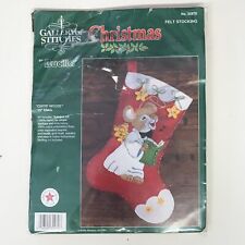 Bucilla Gallery of Stitches Choir Mouse Felt Christmas Stocking No 32970 NOS picture