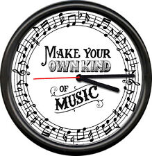 Music Room School Teacher Piano Notes Make Your Own Musician Sign Wall Clock picture