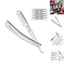 Professional Barber Razor: 100% Stainless Steel, 5 Premium Half Blades Included picture