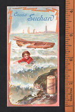 Young Benjamin Franklin Rare Suchard Chocolates Trade Card 1890s Inventor USA picture