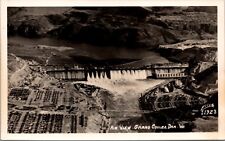 Real Photo Postcard Aerial View of Grand Coulee Dam, Washington picture