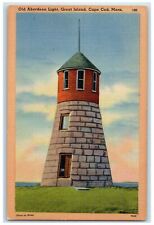 c1940 Old Aberdeen Light Great Island Cape Cod Massachusetts MA Vintage Postcard picture