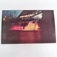 Ohio Ludlow Falls -Christmas Lighting- Ludlow Falls Fire Co. Postcard c1975-83 picture