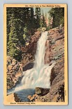 MT-Montana, Trick Falls In Two Medicine Valley, Glacier Vintage c1951 Postcard picture
