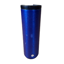 Starbucks Cobalt Blue Ice Crackle Stainless Steel Tumbler Mug Cup Insulate 16 oz picture
