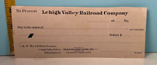 Vintage Lehigh Valley Railroad Co Blank Check picture