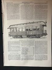 1889 Industrial Illustration/Drawing Steam Inspection Car 