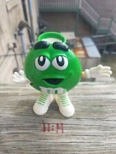 Vintage Mars Green M&M's Toy Figurine Mini Candy Dispenser Mechanical Arms bint picture
