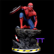 Captain America 3 1/4 Scale Spider Man Figure w/ Shield Statue Model Toy Gift picture