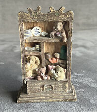 Vintage Doll House Furnature Cabinet Armoire Hard Plastic  Teddy Bears Drawer picture