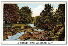 c1920's A Scene Near Windsor Ontario Canada Scening 24 Designs Postcard picture