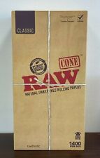 RAW Classic King Size Cone~1400 Count  Cones~Cigarette Rolling Paper  picture