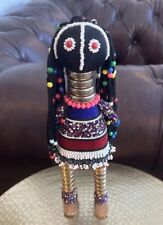 African Ndebele Beaded Doll Linga Koba Zulu Folk Art Tribal Hand Made 12 inches picture