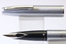 Vintage Sheaffer Triumph No. 444 Brushed Stainless Steel Medium Fountain Pen, CT picture