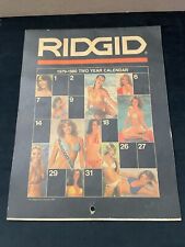 Vintage Ridgid Tool 1979-1980 Year Sexy Pinup Garage Calendar And Tools VG picture