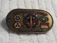 AUTHENTIC 142D CORPS SUPPORT BN WITH ENGLAND UK IRAQ OIF OLD RARE CHALLENGE COIN picture