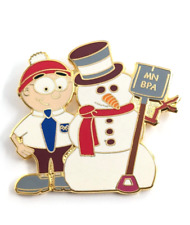 Minnesota MN BPA Business Professionals of America Enamel Lapel Pin Snowman picture